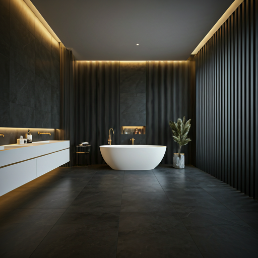 Luxury minimalist bathroom